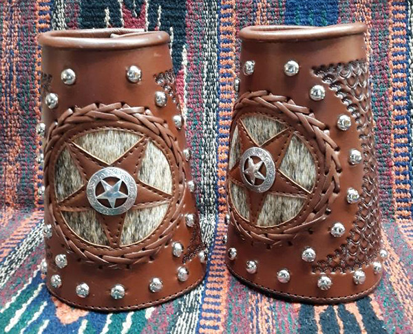 handmade leather arm cuffs 2