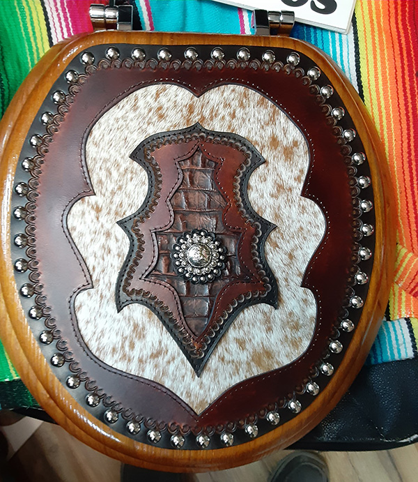 handmade leather toilet seat 2